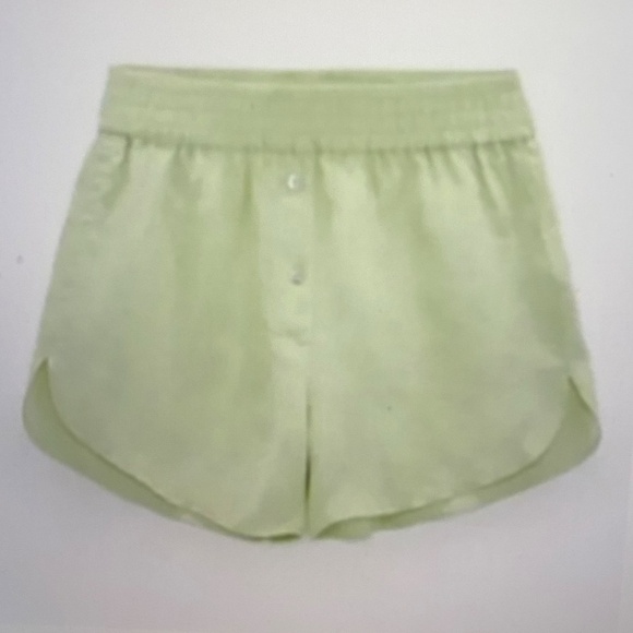 NWOT ZARA Fillsens High Waist Pistachio Lime Green Tencel Bloomer Shorts sz XS - Picture 4 of 13